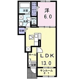 フィレールA 1LDKの間取図画像