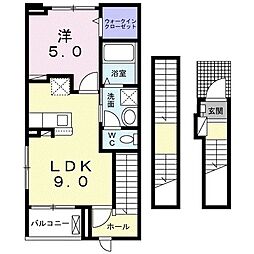 BoscatoL.2 1LDKの間取図画像