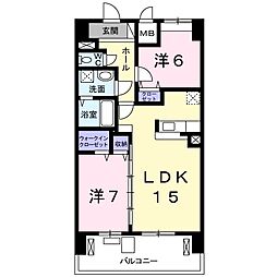 ケイマイティ 2LDKの間取図画像