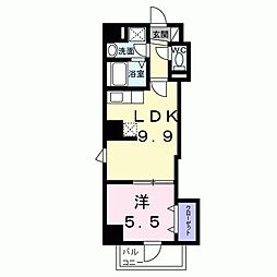 プラムツリー神楽坂 4階1LDKの間取り