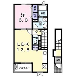 ミッドランドグレイス 1LDKの間取図画像