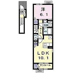 メイサード 1LDKの間取図画像