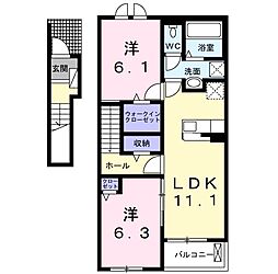 アクアポート3 2LDKの間取図画像