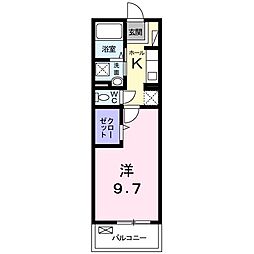 パンプキンヒルズ 1Kの間取図画像