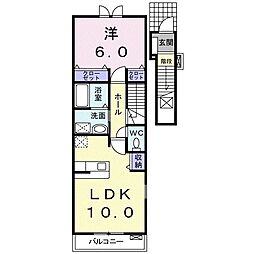 グッデェィズ2 1LDKの間取図画像