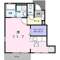 シエロ荏隈 ワンルームの間取図画像