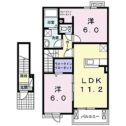 ラフィネユイット 2LDKの間取図画像