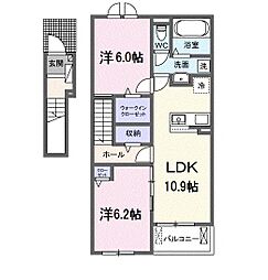 ラヴィベールアイ2 2LDKの間取図画像