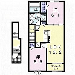セレノアルバ 2LDKの間取図画像
