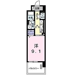 プレ・アビタシオン春日部2 1Kの間取図画像