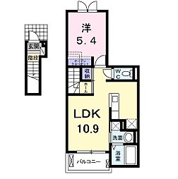 ジュネスFA 1LDKの間取図画像