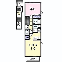 ジュネスT・M 1LDKの間取図画像