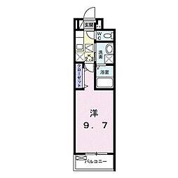 池田ハイツB 1Kの間取図画像