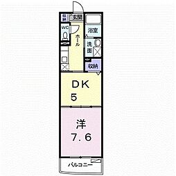 ラ・コルタ 1DKの間取図画像