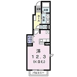 プリムローズS ワンルームの間取図画像
