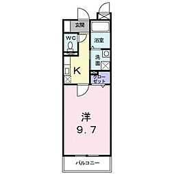 パインプラザ 1Kの間取図画像