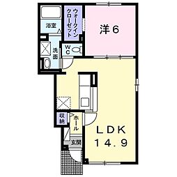 アウル 1LDKの間取図画像