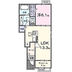 サンリット高尾台 1LDKの間取図画像