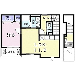 ザタウニー 1LDKの間取図画像