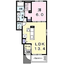 フォレストヴィラY 1LDKの間取図画像