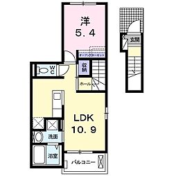 エテルノ 1LDKの間取図画像