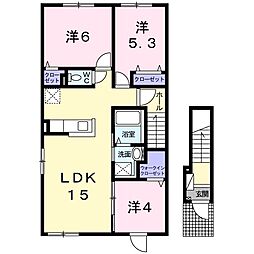 アニメート旭橋 3LDKの間取図画像