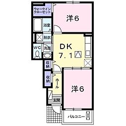 ノイ・エラント 2DKの間取図画像