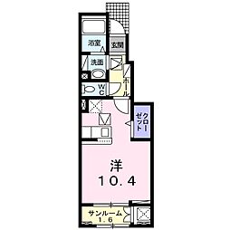 コパール ワンルームの間取図画像