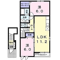 エテルノ・イリーデ 2LDKの間取図画像