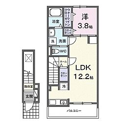 サンコート 1LDKの間取図画像