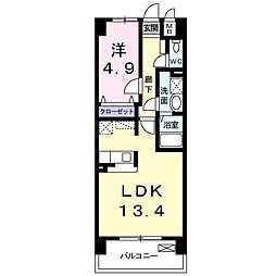スタイルステイ 1LDKの間取図画像