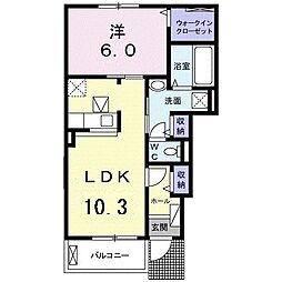 ドルチェ 1LDKの間取図画像