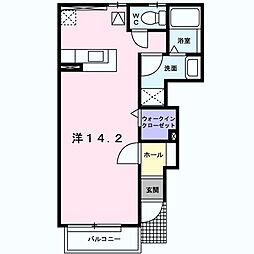 ミーテ・Ｎ　Ａ 1階ワンルームの間取り