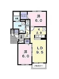 ファーストレジデンス 2LDKの間取図画像