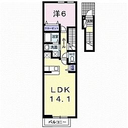ジャン&辻野 1LDKの間取図画像