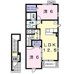 メゾンブリーズ7 2LDKの間取図画像
