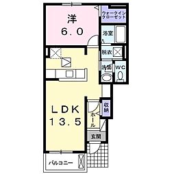 マルアズール2 1LDKの間取図画像
