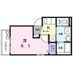 NRハウス 1Kの間取図画像
