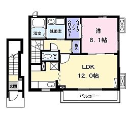 アンジュE 1LDKの間取図画像