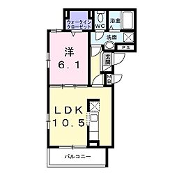 グローブレジデンス2 1LDKの間取図画像