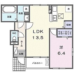 グレースプルミエ 1LDKの間取図画像