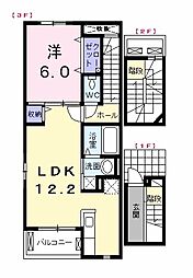 ヴァルト 1LDKの間取図画像