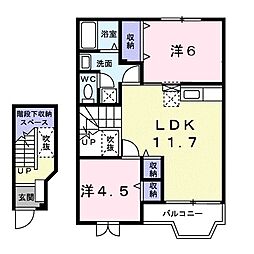 ロジュマン 2LDKの間取図画像