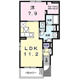 カルムメゾン 1LDKの間取図画像