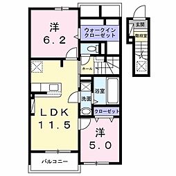 ペンタパレス 2LDKの間取図画像