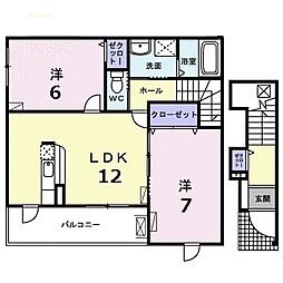 バンジャール 2LDKの間取図画像