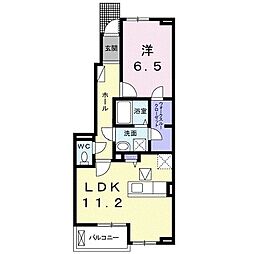 コンフォート・ユー 1LDKの間取図画像