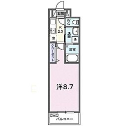 下松市西市1丁目アパート 1Kの間取図画像