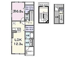 サンクレール2 1LDKの間取図画像
