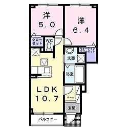フランメゾン I 2LDKの間取図画像